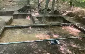 Las. Obszar prowadzonych badań archeologicznych
