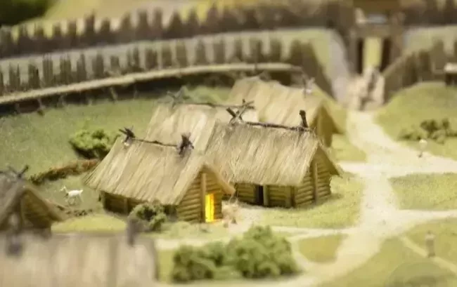 Fragment makiety wczesnośredniowiecznego grodu