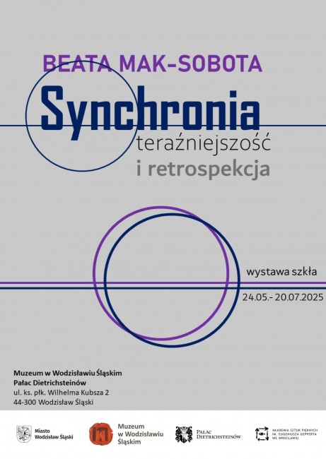 Plakat Beata Mak-Sobota, Synchronia teraźniejszość i&nbsp;retrospekcja, wystawa szkła